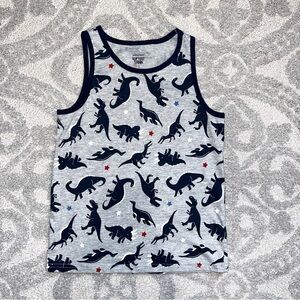 Jumping Beans Gray and Blue Dinosaur Tank Top